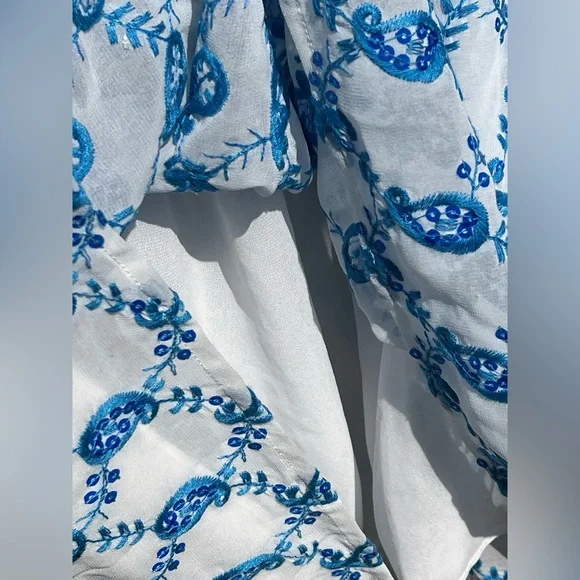 Lily Pulitzer Alva Top Baha Blue Paisley